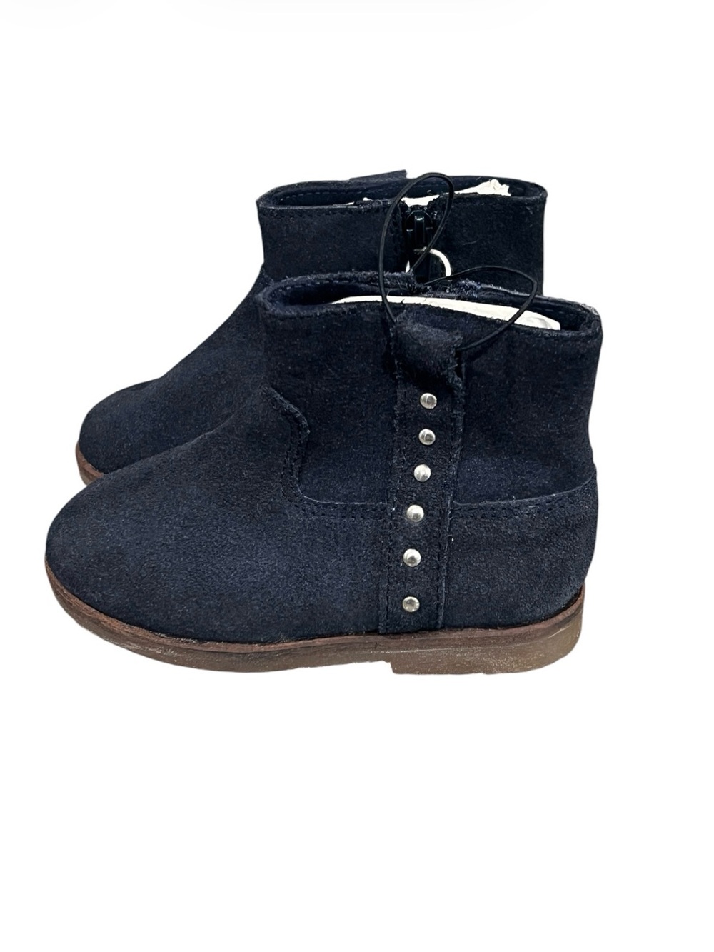Zara baby Navy Suede Ankle Boots with Decorative Studs size 20 usa 4.5